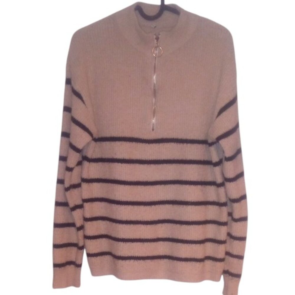 Striped Beige and Black Sweater | 20 PTP